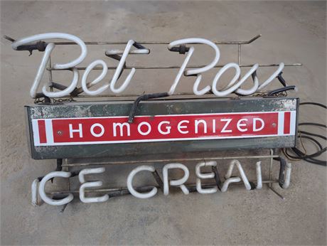 Neon Ice Cream Sign