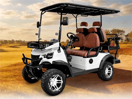 White 4 Seat Golf Cart (Assembly Required)