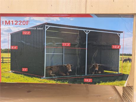Galvanized Metal Livestock Shed (Assembly Required)