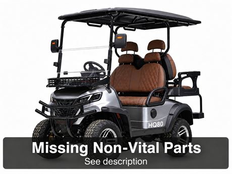 Silver HQ80 Electric Golf Cart (Assembly Required)