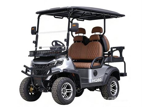 Silver HQ80 Golf Cart (Assembly Required)