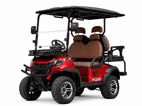 Red HQ80 Electric Golf Cart (Assembly Required)