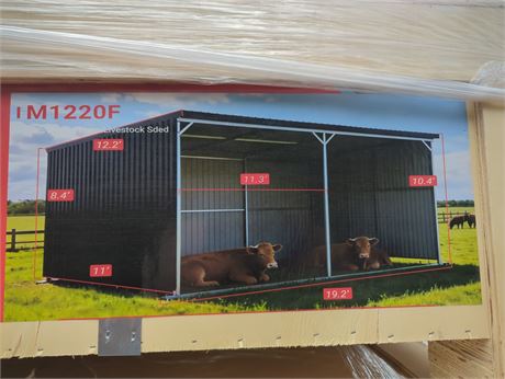 Galvanized Metal Livestock Shed (Assembly Required)