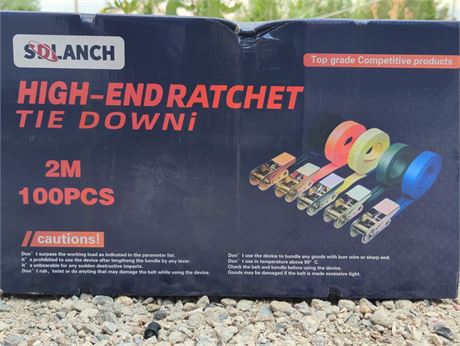 High-End Ratchet Tie Down Set - 2M, 100PCS