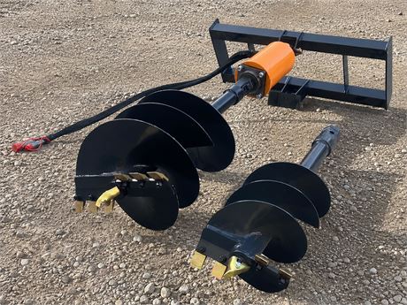 Skid Steer Augers with 12 Inch and 18 Inch Bits