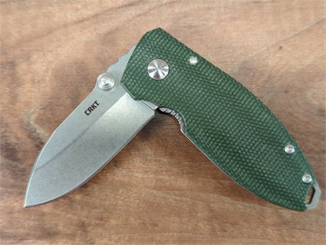 CRKT Folding Knife with Green Handle